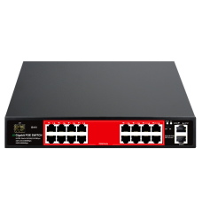 Mello POE სვიჩი 16xGigabit POE Port+2xGigabit