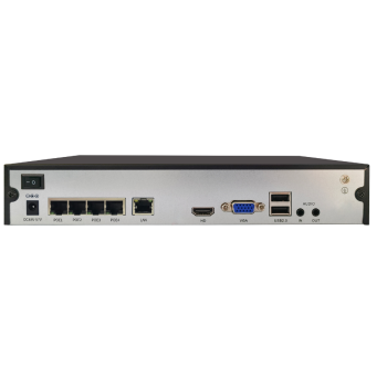 ჩამწერი NVR: 10CH 4 POE 4K NVR 1 SATA