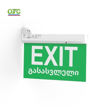 OT-ES809-RST საევაკუაციო მანიშნებელი, ტესტ ღილაკით