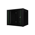 კედლის საკომუნიკაციო კარადა - 9U, 600x450მმ, შავი, Mirsan  