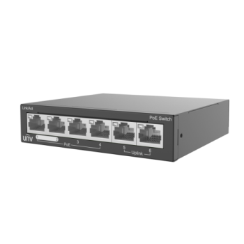 PoE სვიჩი - 4x100 მბ/წმ PoE (at/af) პორტი, 2x100 მბ/წმ, არამართვადი