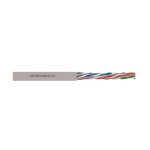 ქსელის კაბელი CAT 6 U/UTP HFFR 23 AWG GREY RAL7001