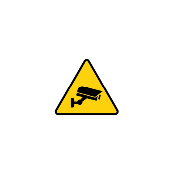 Monitoring warning sticker triangle (English) (for international marketing only) 100 pcs/bag, 2500 pcs/box 200*1