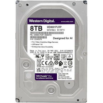 მყარი დისკი, Western Digital, 8 TB, HDD,WD8001PURA-64B6VY0,8T,7200,3.5"S3,WD